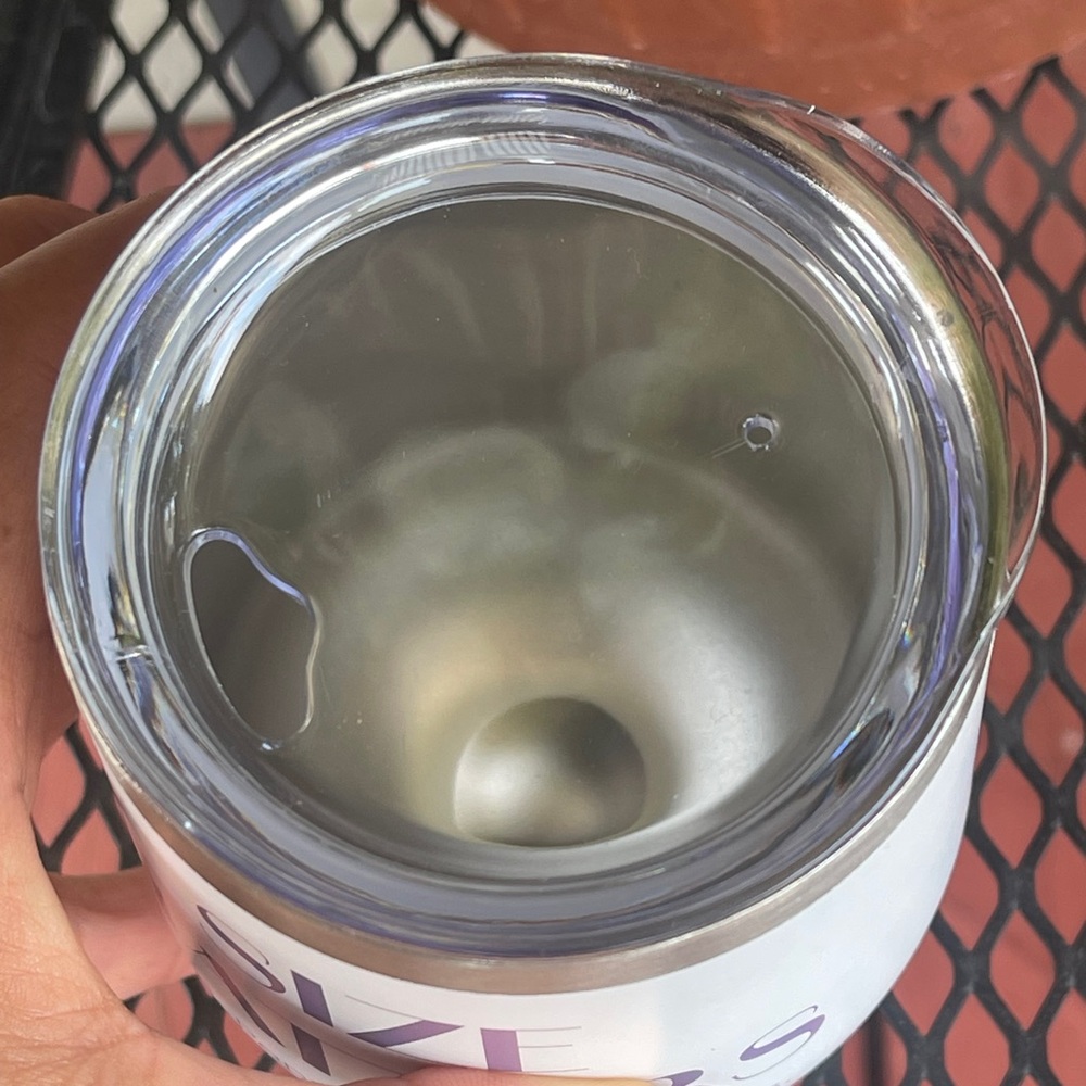 White Stainless Steel Tumbler with Straw - Picture 9 of 13